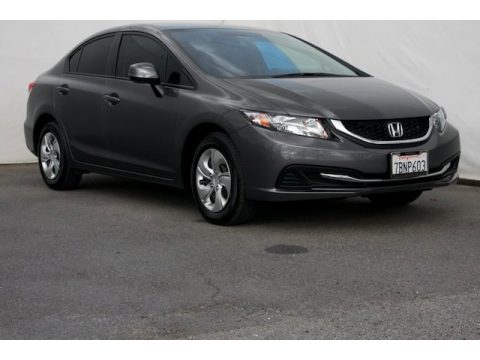Polished Metal Metallic Honda Civic LX Sedan.  Click to enlarge.
