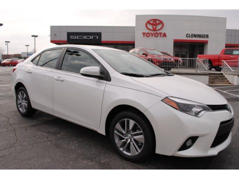 Blizzard Pearl White Toyota Corolla LE Eco.  Click to enlarge.