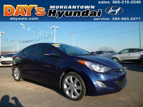 Indigo Blue Pearl Hyundai Elantra Limited.  Click to enlarge.