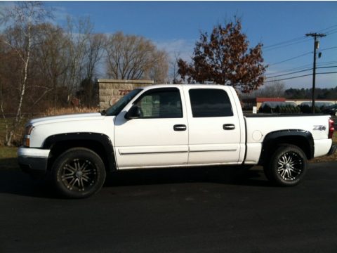 Summit White Chevrolet Silverado 1500 Z71 Crew Cab 4x4.  Click to enlarge.