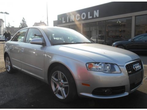 Light Silver Metallic Audi A4 2.0T quattro Sedan.  Click to enlarge.
