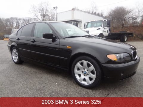 Jet Black BMW 3 Series 325i Sedan.  Click to enlarge.