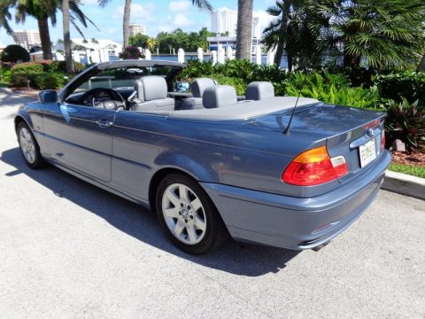 Steel Blue Metallic BMW 3 Series 325i Convertible.  Click to enlarge.