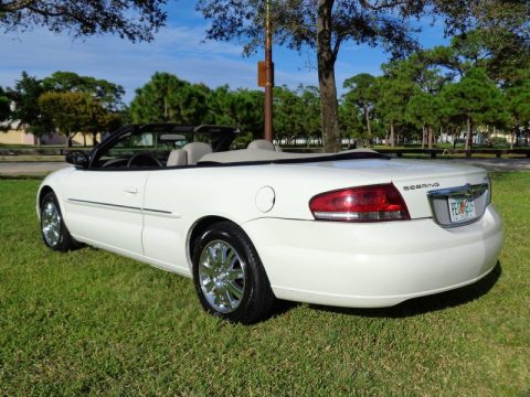 Stone White Chrysler Sebring Limited Convertible.  Click to enlarge.