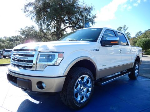 White Platinum Ford F150 Lariat SuperCrew 4x4.  Click to enlarge.