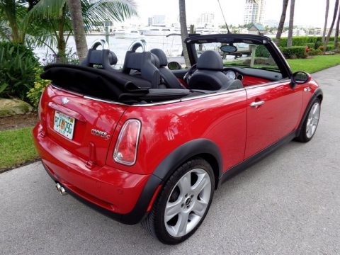 Chili Red Mini Cooper S Convertible.  Click to enlarge.