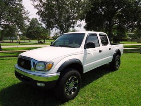 Super White Toyota Tacoma V6 PreRunner Double Cab.  Click to enlarge.