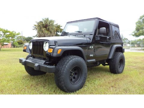 Black Clearcoat Jeep Wrangler X 4x4.  Click to enlarge.