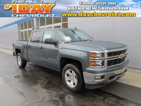 Blue Granite Metallic Chevrolet Silverado 1500 LTZ Z71 Crew Cab 4x4.  Click to enlarge.