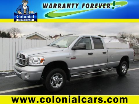 Bright Silver Metallic Dodge Ram 2500 Laramie Quad Cab 4x4.  Click to enlarge.