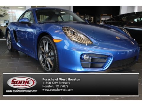 Sapphire Blue Metallic Porsche Cayman .  Click to enlarge.