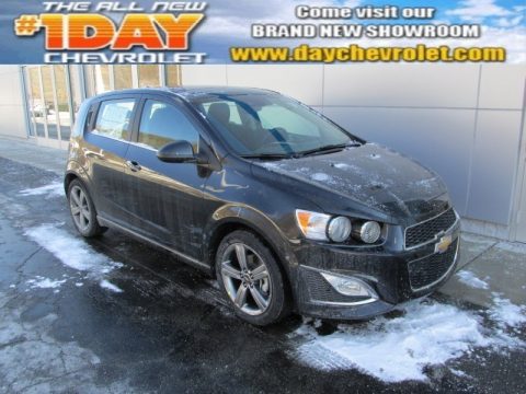 Black Granite Metallic Chevrolet Sonic RS Hatchback.  Click to enlarge.