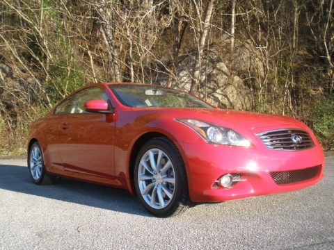 Vibrant Red Infiniti G 37 Coupe.  Click to enlarge.