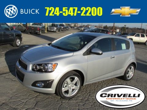 Silver Ice Metallic Chevrolet Sonic LTZ Hatchback.  Click to enlarge.