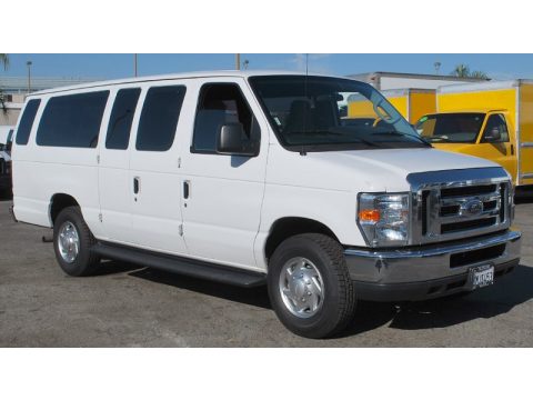 Oxford White Ford E Series Van E350 XLT Passenger Extended.  Click to enlarge.
