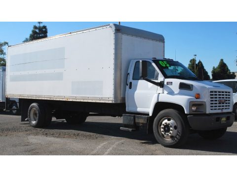 Summit White GMC C Series Topkick C7500 Regular Cab Commerical Moving Truck.  Click to enlarge.