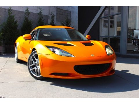 Chrome Orange Lotus Evora Coupe.  Click to enlarge.