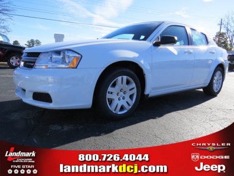 Bright White Dodge Avenger SE.  Click to enlarge.