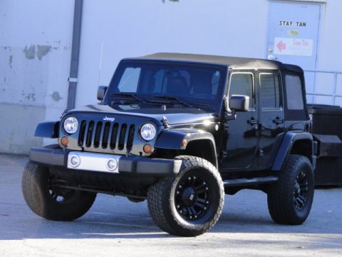 Black Jeep Wrangler Unlimited Sahara 4x4.  Click to enlarge.