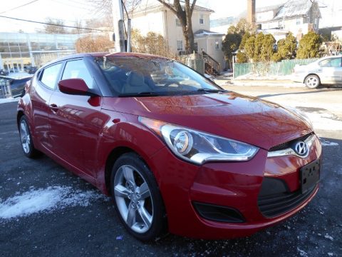 Boston Red Hyundai Veloster .  Click to enlarge.