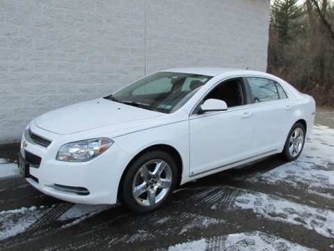 Summit White Chevrolet Malibu LT Sedan.  Click to enlarge.
