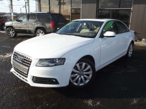 Ibis White Audi A4 2.0T quattro Sedan.  Click to enlarge.
