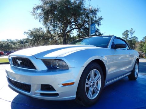 Ingot Silver Ford Mustang V6 Premium Convertible.  Click to enlarge.
