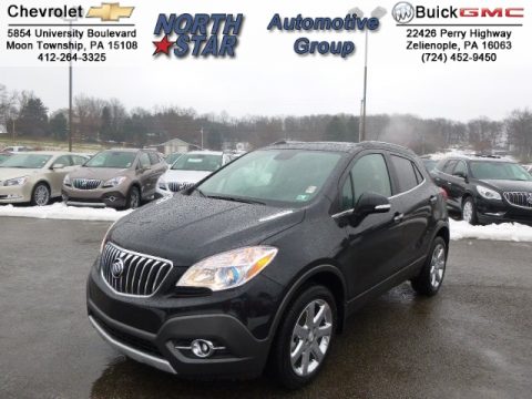 Carbon Black Metallic Buick Encore Leather AWD.  Click to enlarge.