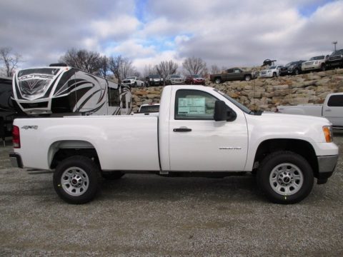Summit White GMC Sierra 2500HD Regular Cab 4x4.  Click to enlarge.