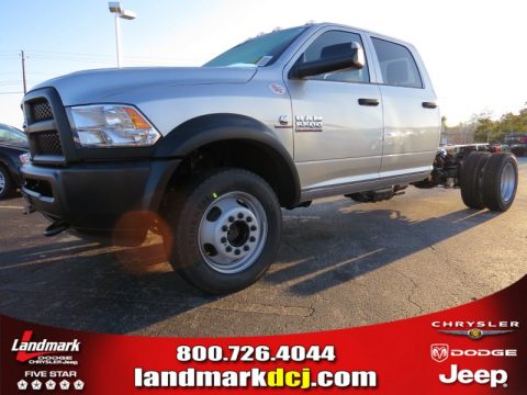 Bright Silver Metallic Ram 5500 SLT Crew Cab 4x4 Chassis.  Click to enlarge.