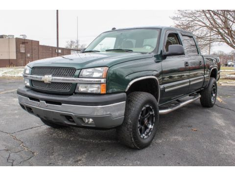 Dark Green Metallic Chevrolet Silverado 1500 LS Crew Cab.  Click to enlarge.