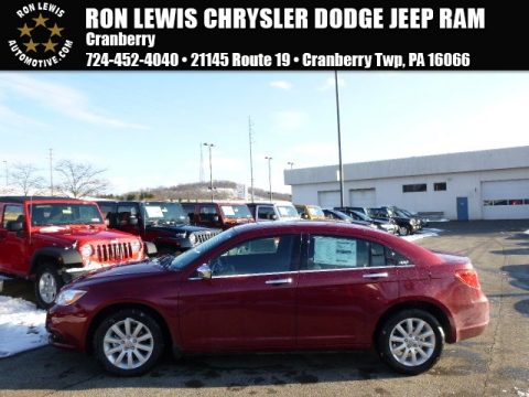 Deep Cherry Red Crystal Pearl Chrysler 200 Limited Sedan.  Click to enlarge.