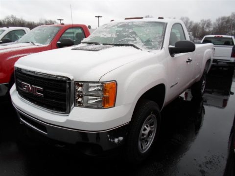 Summit White GMC Sierra 3500HD Regular Cab 4x4.  Click to enlarge.