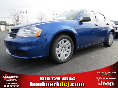Blue Streak Pearl Dodge Avenger SE.  Click to enlarge.