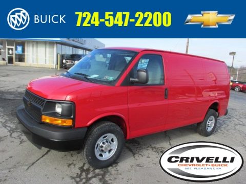 Victory Red Chevrolet Express 2500 Cargo WT.  Click to enlarge.