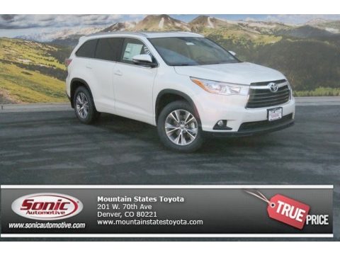 Blizzard White Pearl Toyota Highlander XLE AWD.  Click to enlarge.