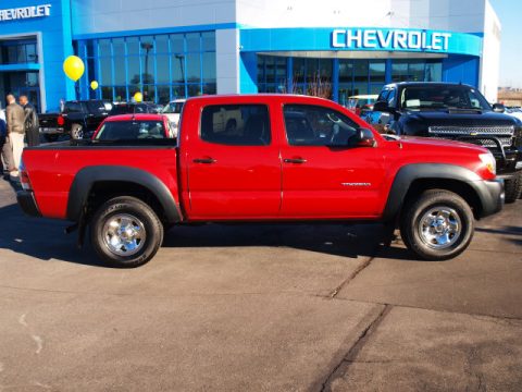 Barcelona Red Metallic Toyota Tacoma V6 PreRunner Double Cab.  Click to enlarge.