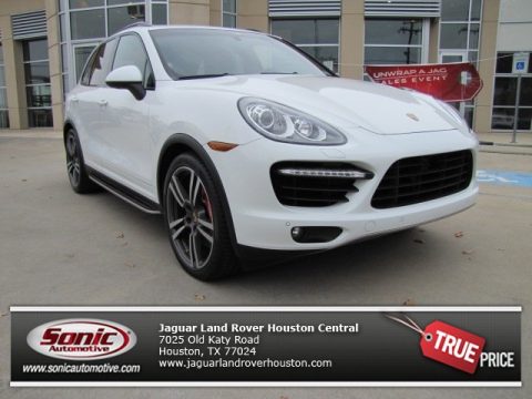White Porsche Cayenne Turbo.  Click to enlarge.