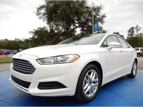 White Platinum Ford Fusion SE EcoBoost.  Click to enlarge.