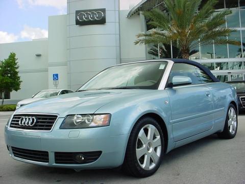 Aquamarine Blue Metallic Audi A4 1.8T Cabriolet.  Click to enlarge.