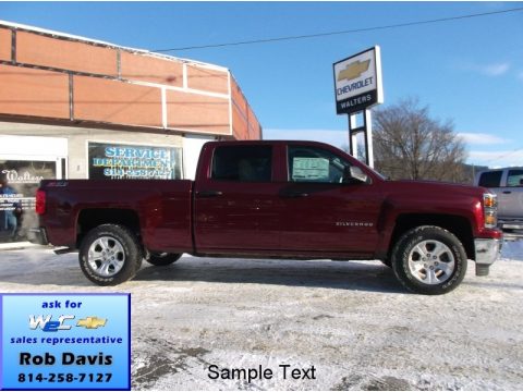 Deep Ruby Metallic Chevrolet Silverado 1500 LT Z71 Crew Cab 4x4.  Click to enlarge.