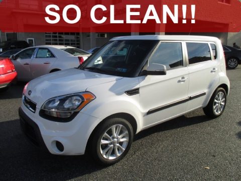 Clear White Kia Soul +.  Click to enlarge.