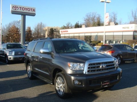 Magnetic Gray Metallic Toyota Sequoia Limited 4WD.  Click to enlarge.