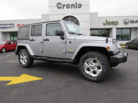 Billet Silver Metallic Jeep Wrangler Unlimited Sahara 4x4.  Click to enlarge.