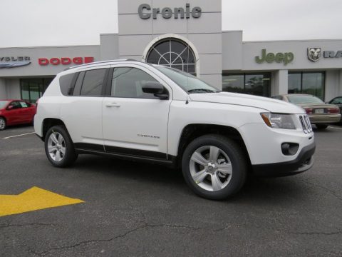 Bright White Jeep Compass Sport.  Click to enlarge.