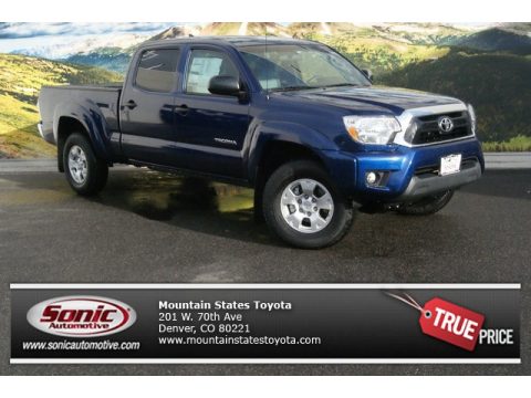 Blue Ribbon Metallic Toyota Tacoma V6 SR5 Double Cab 4x4.  Click to enlarge.