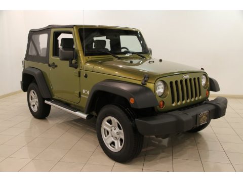 Rescue Green Metallic Jeep Wrangler X 4x4.  Click to enlarge.