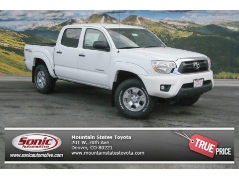 Super White Toyota Tacoma V6 TRD Double Cab 4x4.  Click to enlarge.