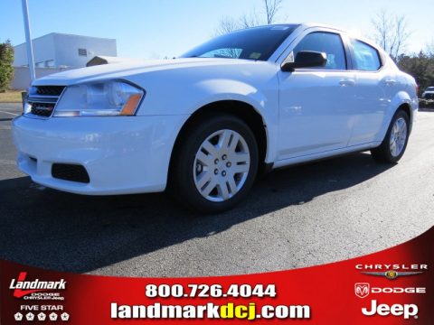 Bright White Dodge Avenger SE.  Click to enlarge.