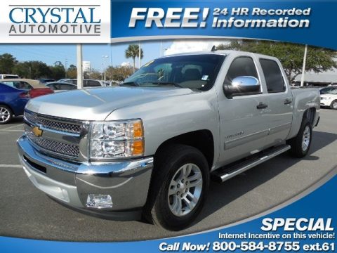 Silver Ice Metallic Chevrolet Silverado 1500 LT Crew Cab.  Click to enlarge.